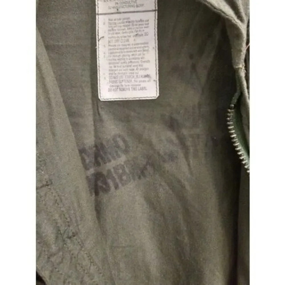 USAF Coveralls Flyers Fire Resistant Summer Men 40 Regular  Sage Green CWU-27/P - Picture 15 of 16